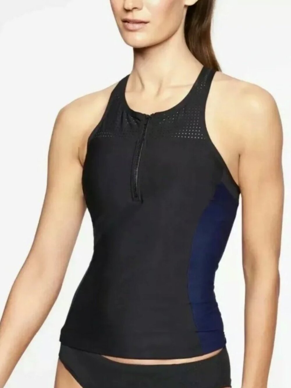 ATHLETA BONAIRE WORKOUT TANK SWIM RASH GUARD SIZE LARGE